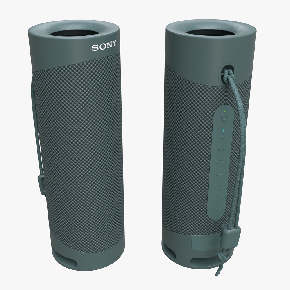Sony Portable Wireless Speaker Green SRS-XB23 Modello 3D