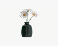 Vase With Daisies 3d model