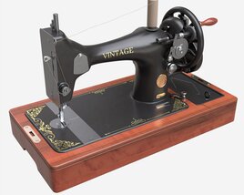 Vintage Handcrank Sewing Machine 3D 모델 