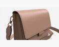 Women Shoulder Bag Light Brown Leather 3Dモデル