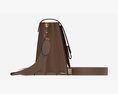 Women Shoulder Bag Light Brown Leather Modelo 3D
