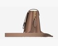 Women Shoulder Bag Light Brown Leather 3d model