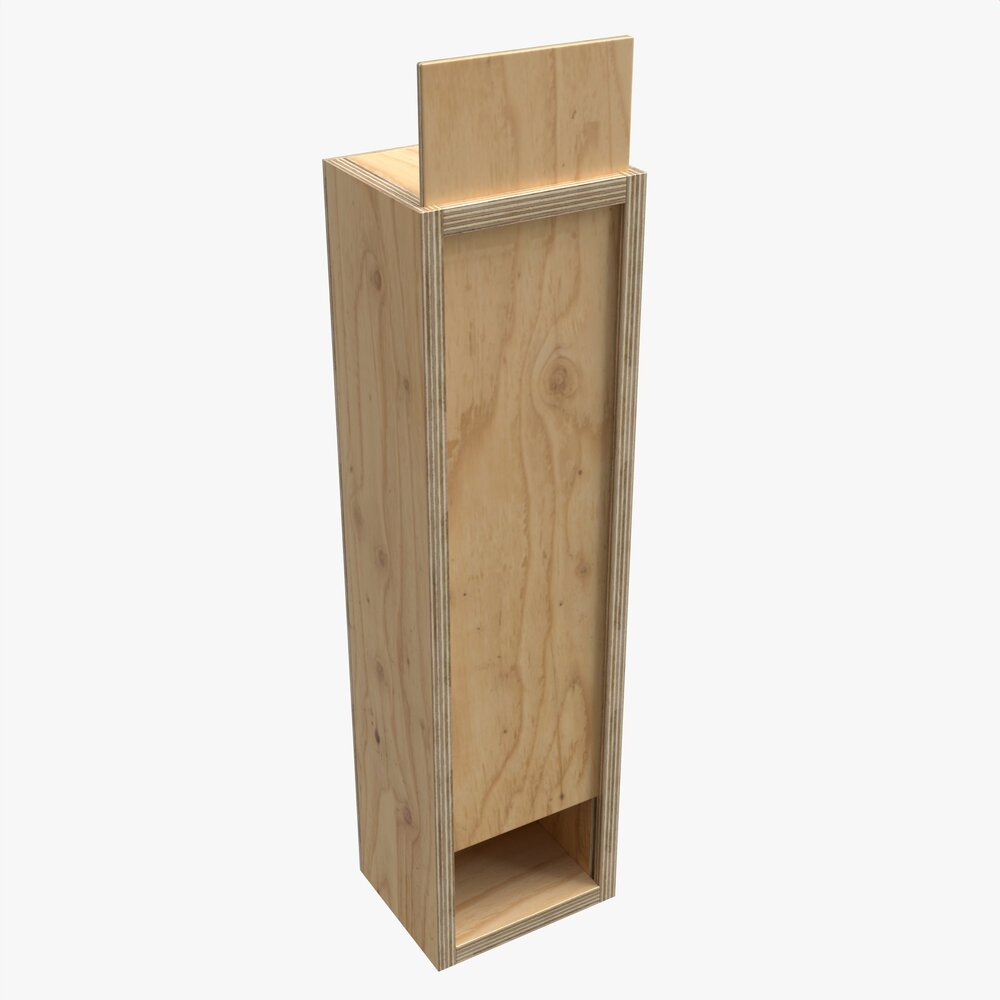 Wooden Box For Wine Bottle 3D-Modell