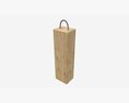 Wooden Box For Wine Bottle With Handle 3D модель
