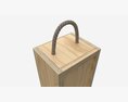 Wooden Box For Wine Bottle With Handle 3Dモデル