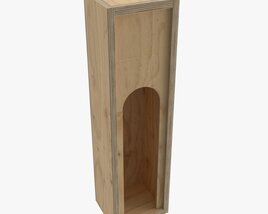 Wooden Box For Wine Bottle With Hole 3D модель