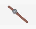 Wristwatch With Leather Strap 01 3D 모델 