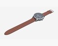 Wristwatch With Leather Strap 01 3Dモデル