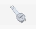 Wristwatch With Leather Strap 02 Modello 3D