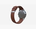Wristwatch With Leather Strap 03 3D-Modell
