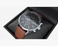 Wristwatch With Leather Strap In Box 02 Modello 3D