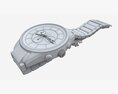 Wristwatch With Steel Bracelet 02 Modello 3D