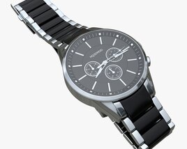 Wristwatch With Steel Bracelet 03 3D model