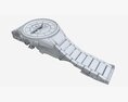 Wristwatch With Steel Bracelet 03 3D-Modell