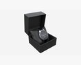 Wristwatch With Steel Bracelet In Box 01 3D 모델 