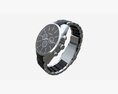 Wristwatch With Steel Bracelet In Box 01 3d model