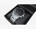 Wristwatch With Steel Bracelet In Box 02 3D模型