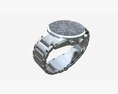 Wristwatch With Steel Bracelet In Box 02 3D模型