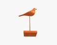 Abstract Ceramic Bird Figurine 3D 모델 