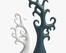 Abstract Tree Ceramic Figurine Set 06 V1 3D модель