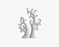 Abstract Tree Ceramic Figurine Set 06 V1 3d model