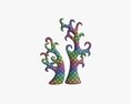 Abstract Tree Ceramic Figurine Set 06 V1 3D 모델 
