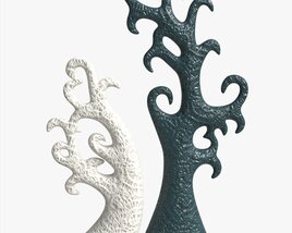 Abstract Tree Ceramic Figurine Set 06 V2 3D model