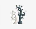 Abstract Tree Ceramic Figurine Set 06 V2 3D 모델 