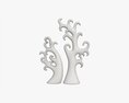 Abstract Tree Ceramic Figurine Set 06 V3 3d model