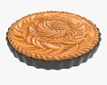 Apple Pie French With Plate 03 3D 모델 