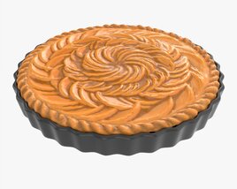 Apple Pie French With Plate 03 Modèle 3D
