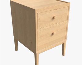 Bedside Cabinet 2-drawer Ercol Salina Modèle 3D