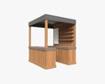 Booth Stand Kiosk With Roof 01 Modèle 3d