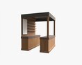 Booth Stand Kiosk With Roof 01 3d model