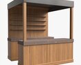 Booth Stand Kiosk With Roof 02 Modello 3D