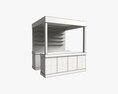 Booth Stand Kiosk With Roof 02 3Dモデル