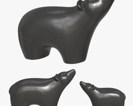 Ceramic Bear Figurines 3D model