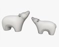 Ceramic Bear Figurines 3Dモデル