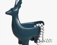 Ceramic Deer Bowl With Beads 3d model