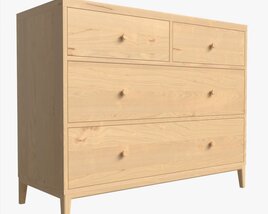 Chest Wide 4-drawer Ercol Salina 3Dモデル
