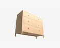 Chest Wide 4-drawer Ercol Salina 3Dモデル