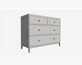 Chest Wide 4-drawer Ercol Salina 3D-Modell