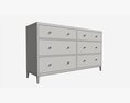 Chest Wide 6-drawer Ercol Salina 3d model