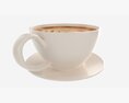 Coffee Latte In Mug With Saucer 01 Modelo 3d