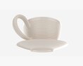 Coffee Latte In Mug With Saucer 02 Modèle 3d