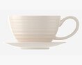 Coffee Latte In Mug With Saucer 02 Modello 3D