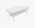 Coffee Table Woodstock Rectangle 3D-Modell