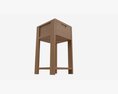 Compact Side Table Ercol Bosco 3D 모델 