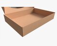 Corrugated Cardboard Box With Window 01 Open 3D 모델 