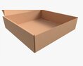 Corrugated Cardboard Box With Window 02 Open Modelo 3d